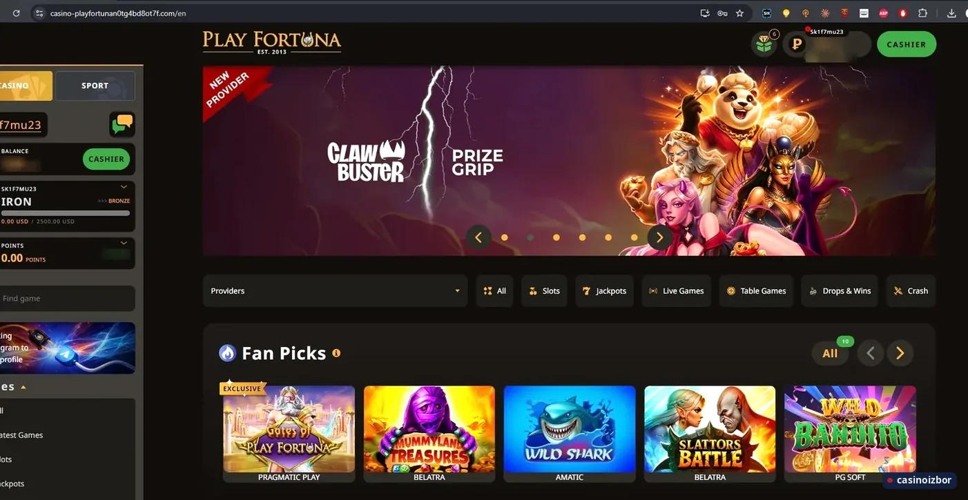 Play Fortuna naslovna strana na engleskom jeziku