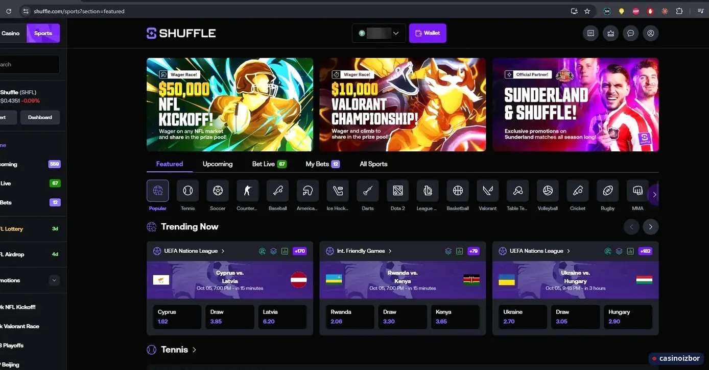 Shuffle sportsko klađenje sa popularnim fudbalskim utakmicama